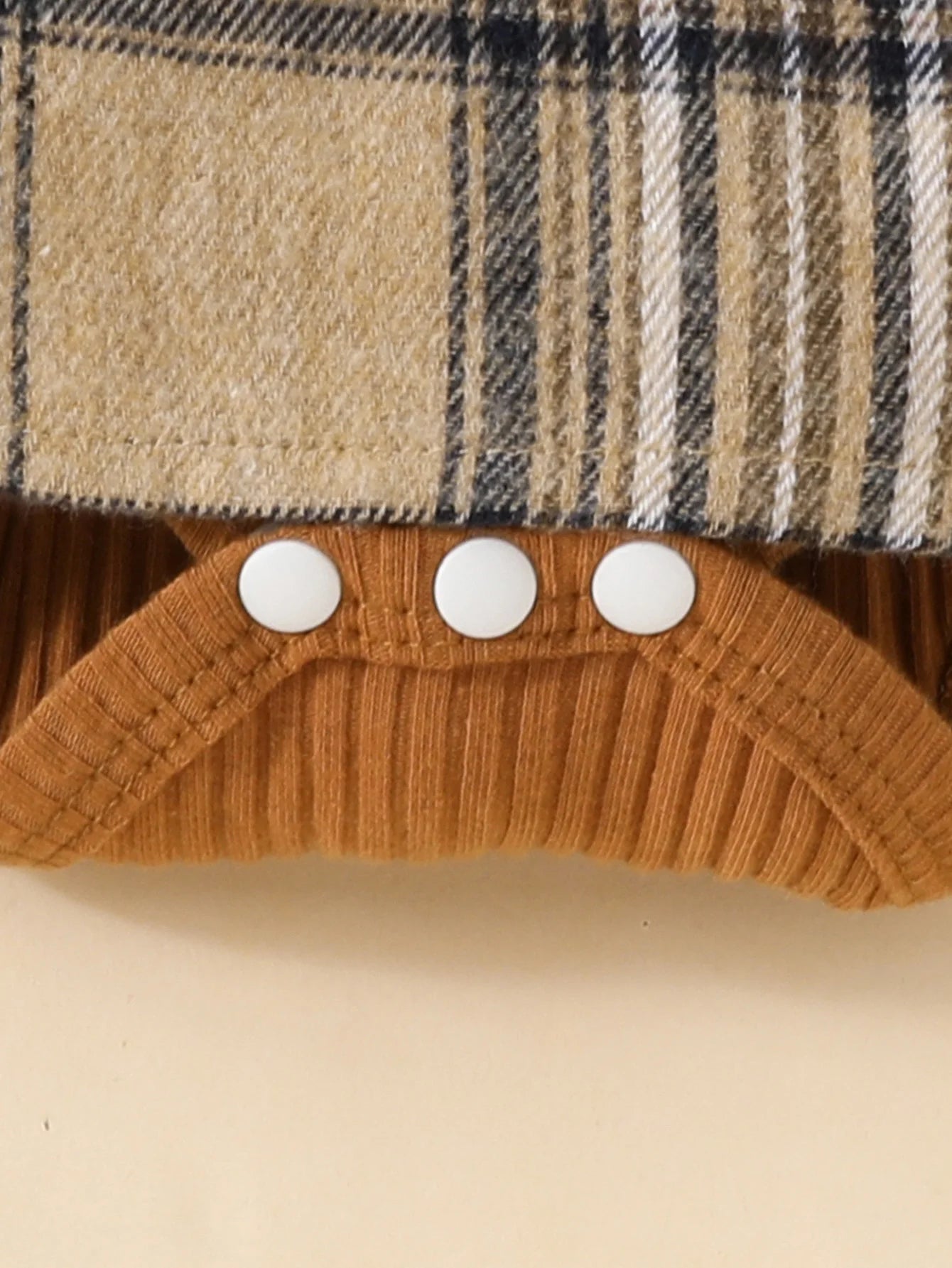 Baby Girl Plaid Jumpsuit with Bow & Headband – Long Sleeve Outfit (0–18M)