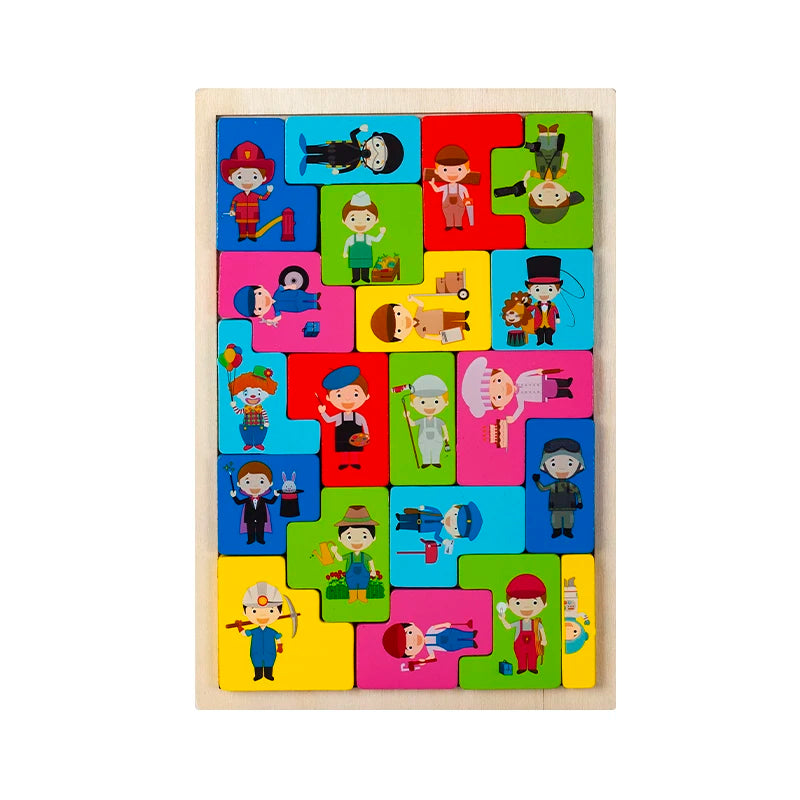 Montessori Animal & Transport Wooden Puzzle