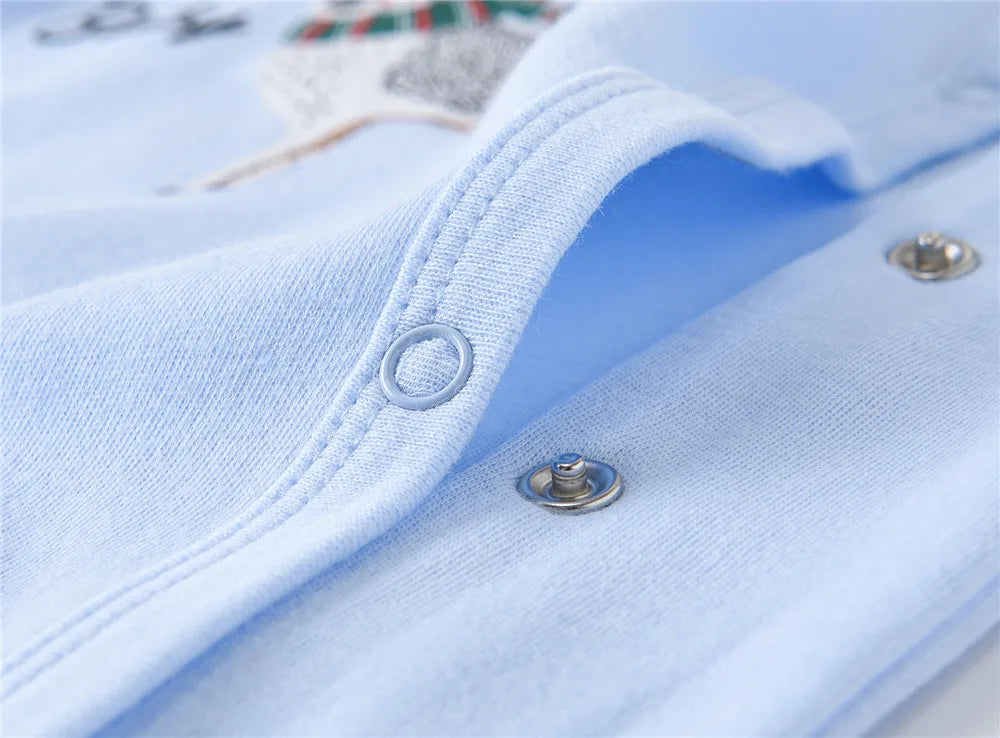 3/4PCS Baby Cotton Rompers Long Sleeve 0-12M