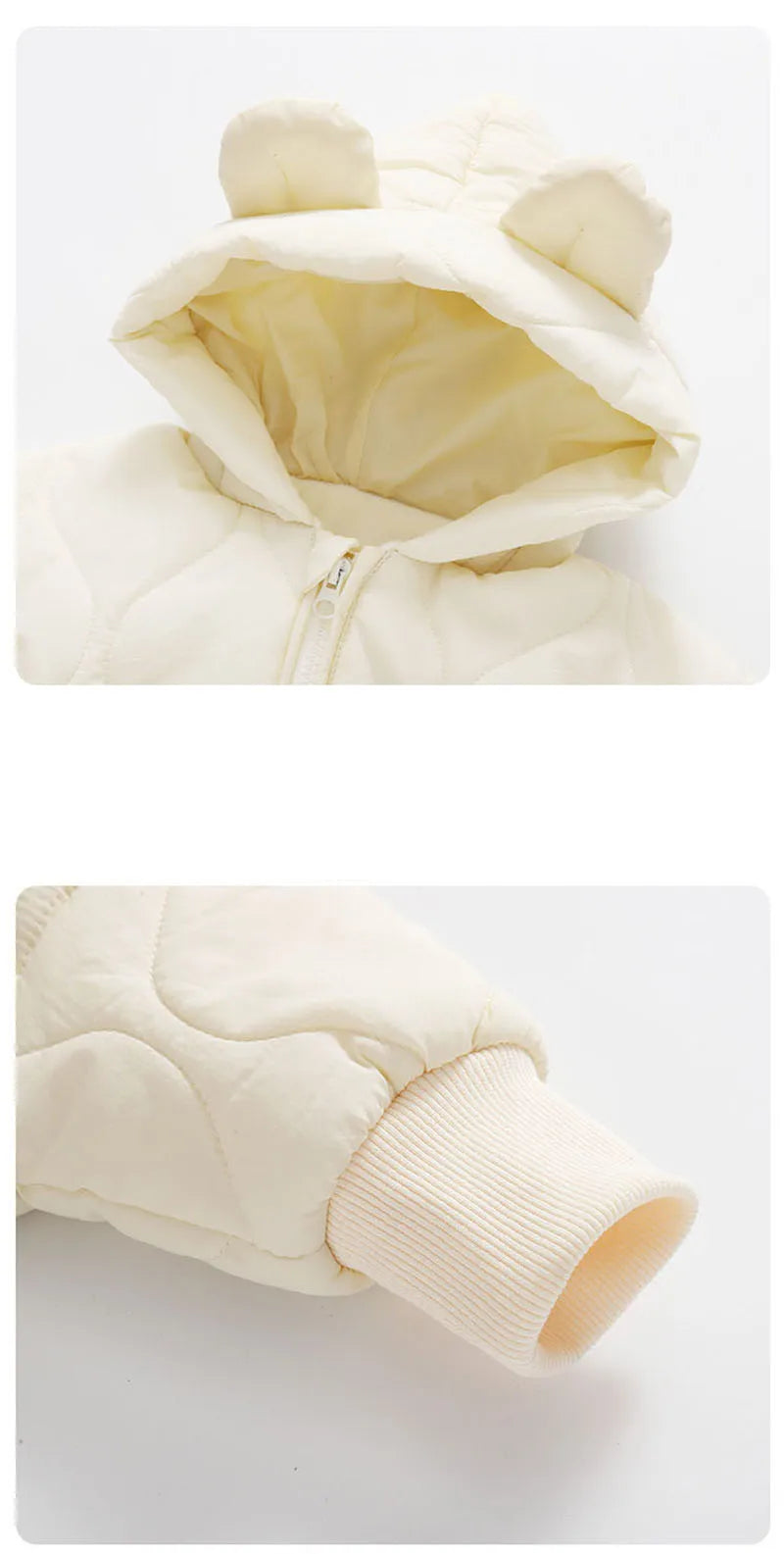 Winter Baby Romper – Fur-Lined Cartoon Bear Jumpsuit for Toddlers