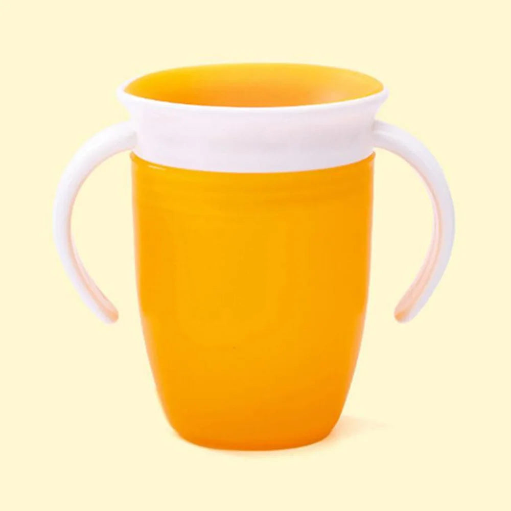 360° Baby Training Cup – Leakproof Silicone with Handles & Flip Lid